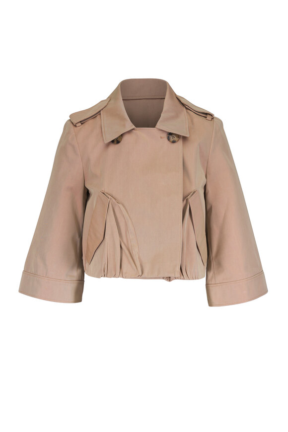 Dorothee Schumacher Luxury Layer Tan Cropped Jacket - view 1