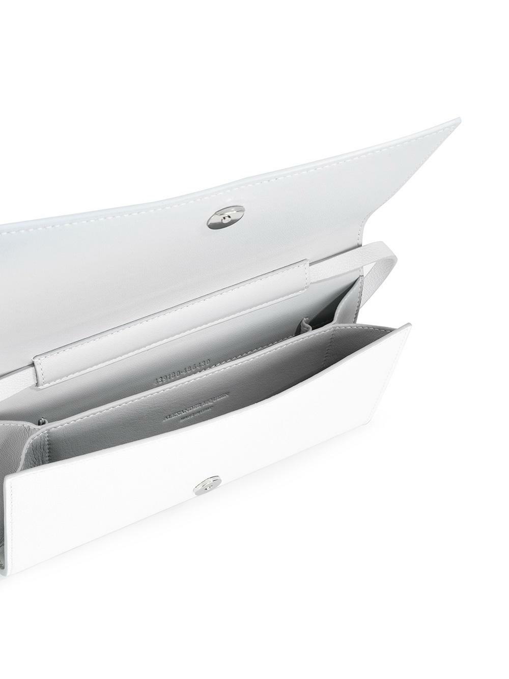 McQueen - Insignia White Leather Strap Wallet