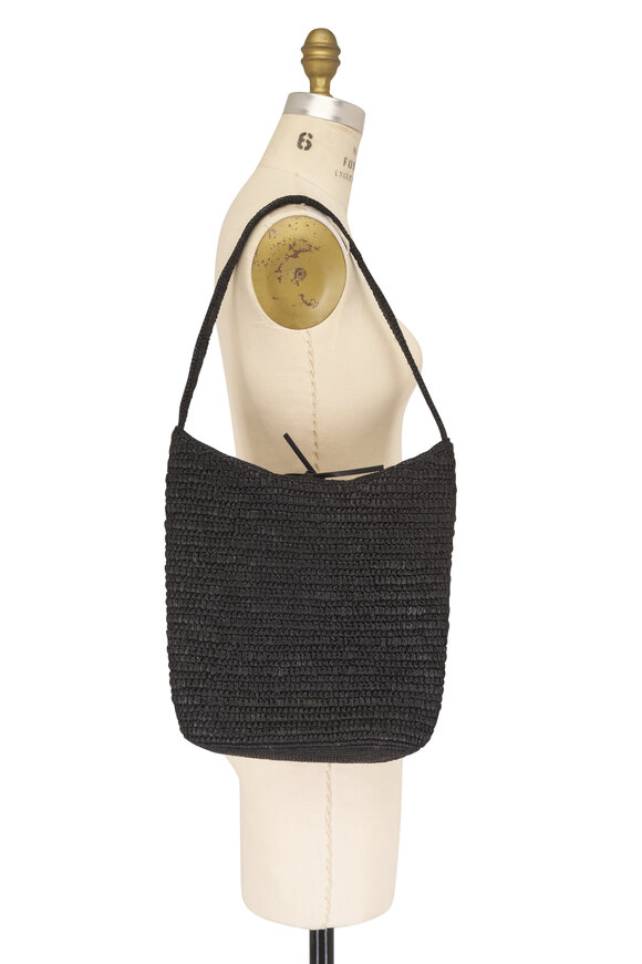 The Row Alma Black Raffia Shoulder Bag - view 5