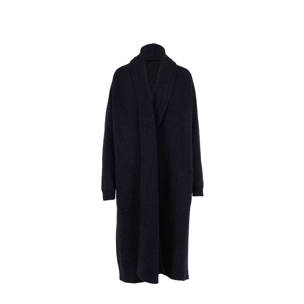 Le Kasha - Italy Midnight Cashmere Long Open Cardigan