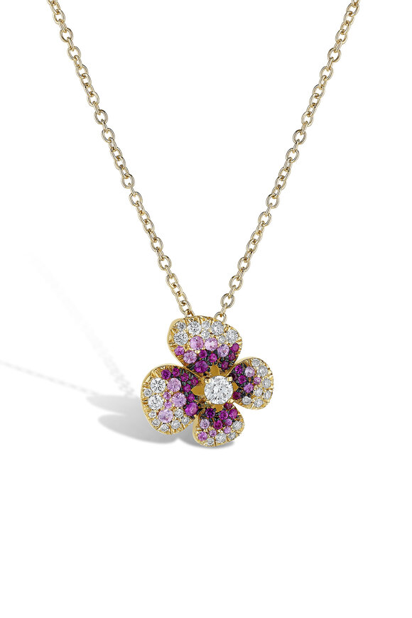 Miseno Diamond & Pink Sapphire Ischia Pendant 