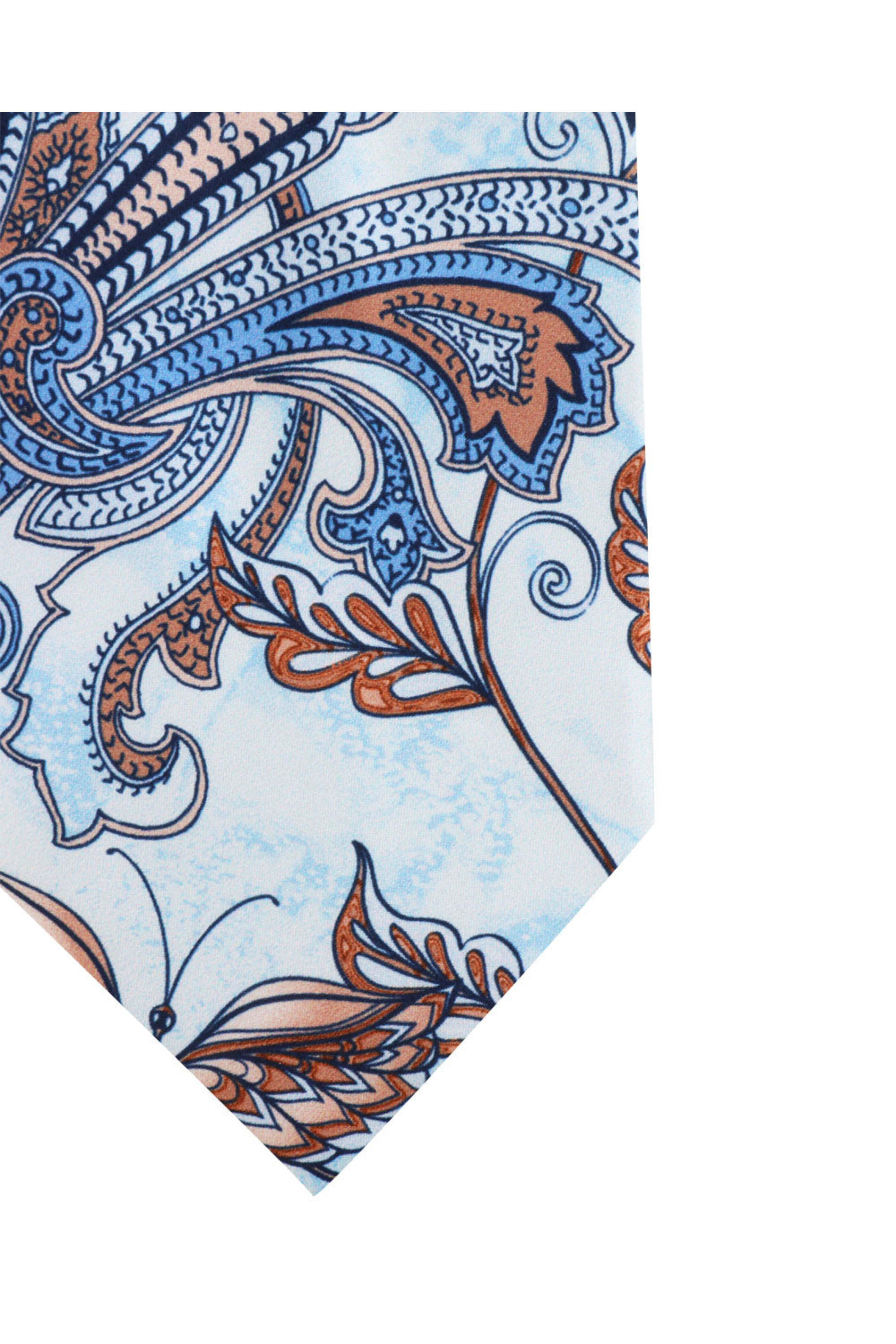Italo Ferretti - Light Blue and Brown Paisley Silk Tie