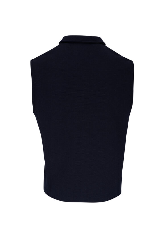 Maurizio Baldassari - Ecotec Navy Blue Knit Vest