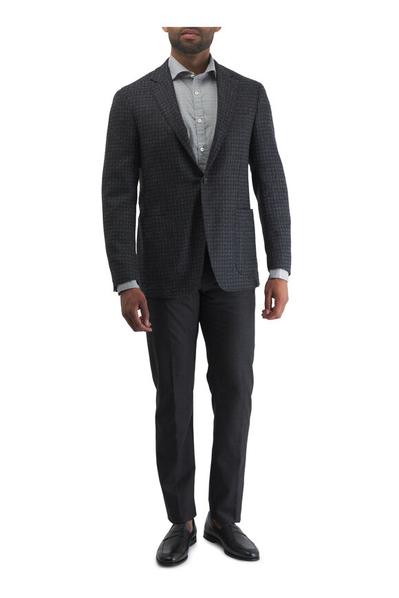 Marco Pescarolo - Charcoal Gray Cashmere Five Pocket Pant 