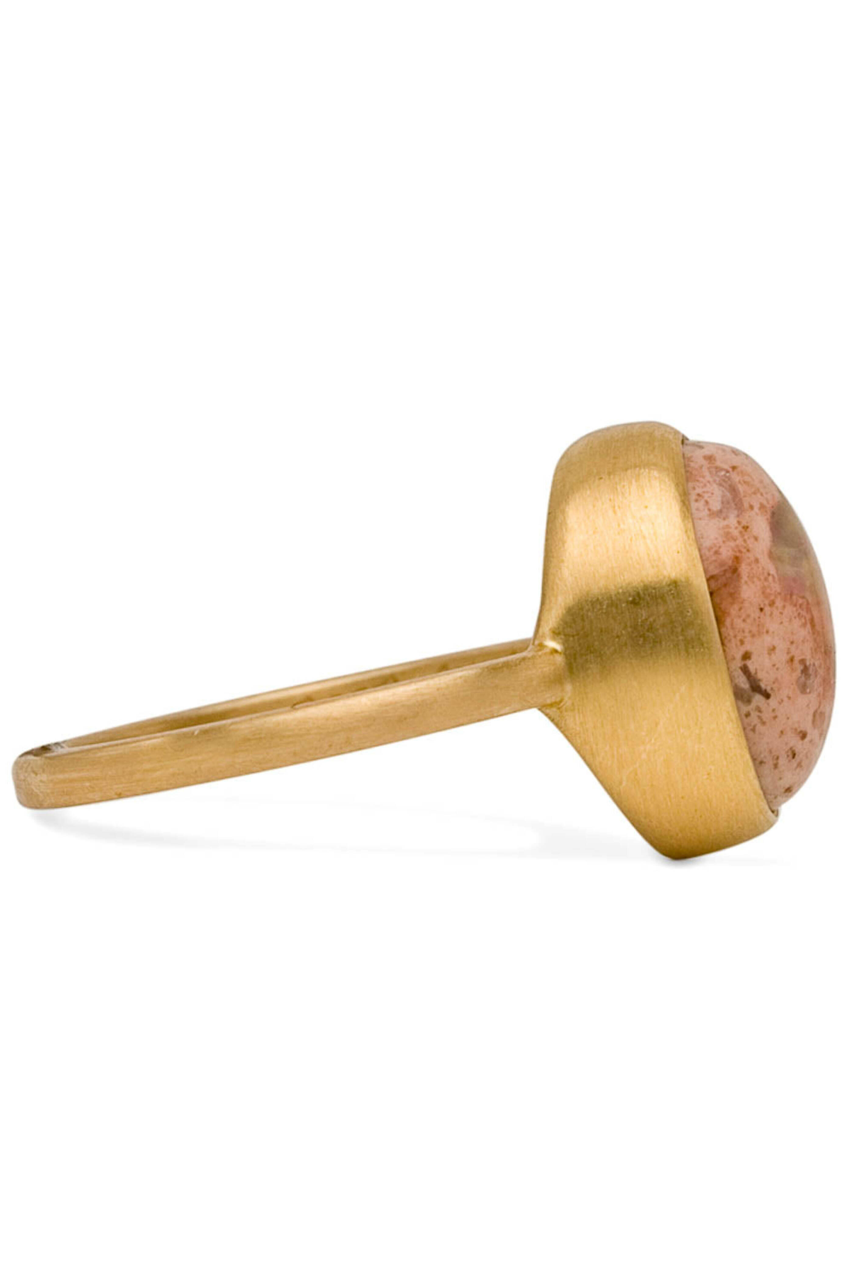 Caroline Ellen - Yellow Gold Mexican Matrix Opal Small Stone Ring