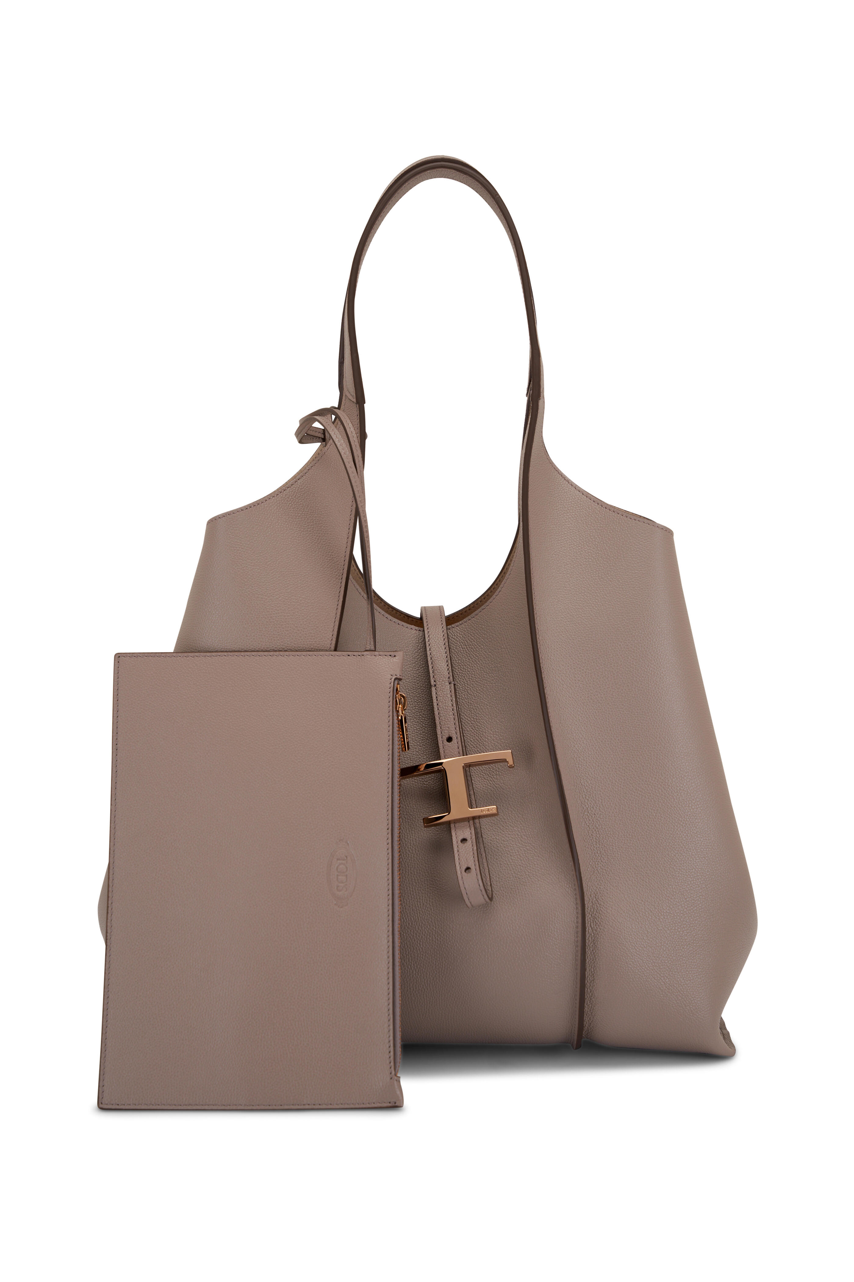 Tod#39;s medium leather tote bag - Grey