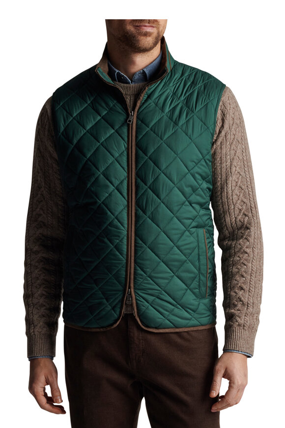 Peter Millar - Essex Balsam Green Quilted Travel Vest