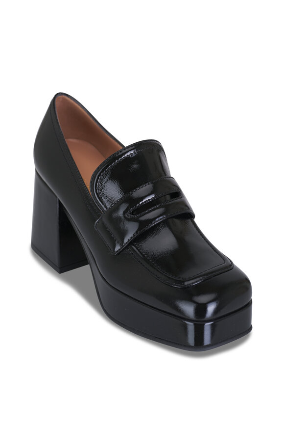 Gianvito Rossi - Rouen Black Chunky Loafer Pump, 45mm 