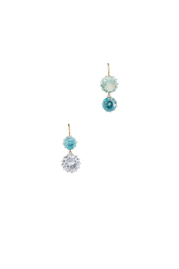 Renee Lewis 18k White Gold Antique Zircon Spinel Earring - view 1