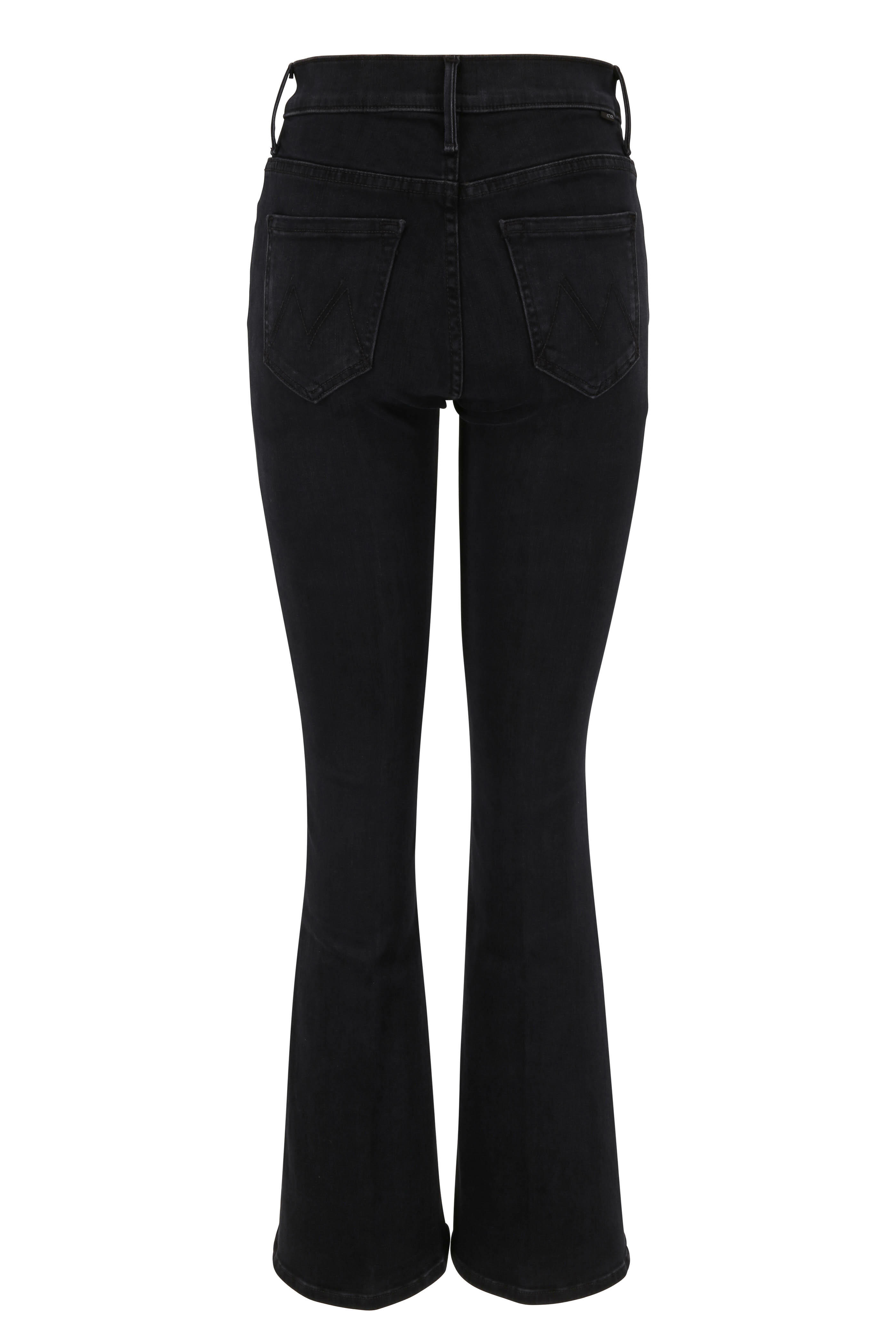 Mother - The Weekender Black High-Rise Flare Jean Mother - The Weekender Black High-Rise Flare Jean