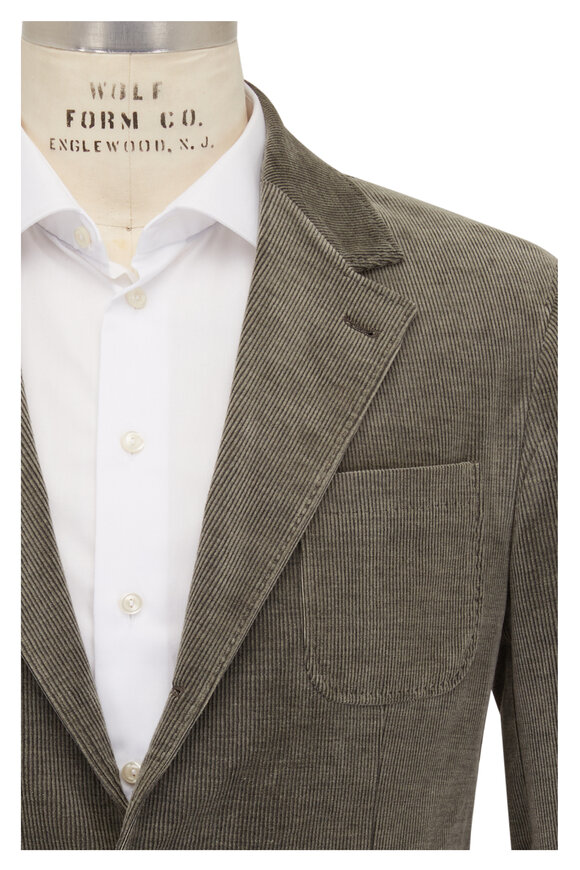 Brunello Cucinelli - Olive Corduroy Sport Coat 