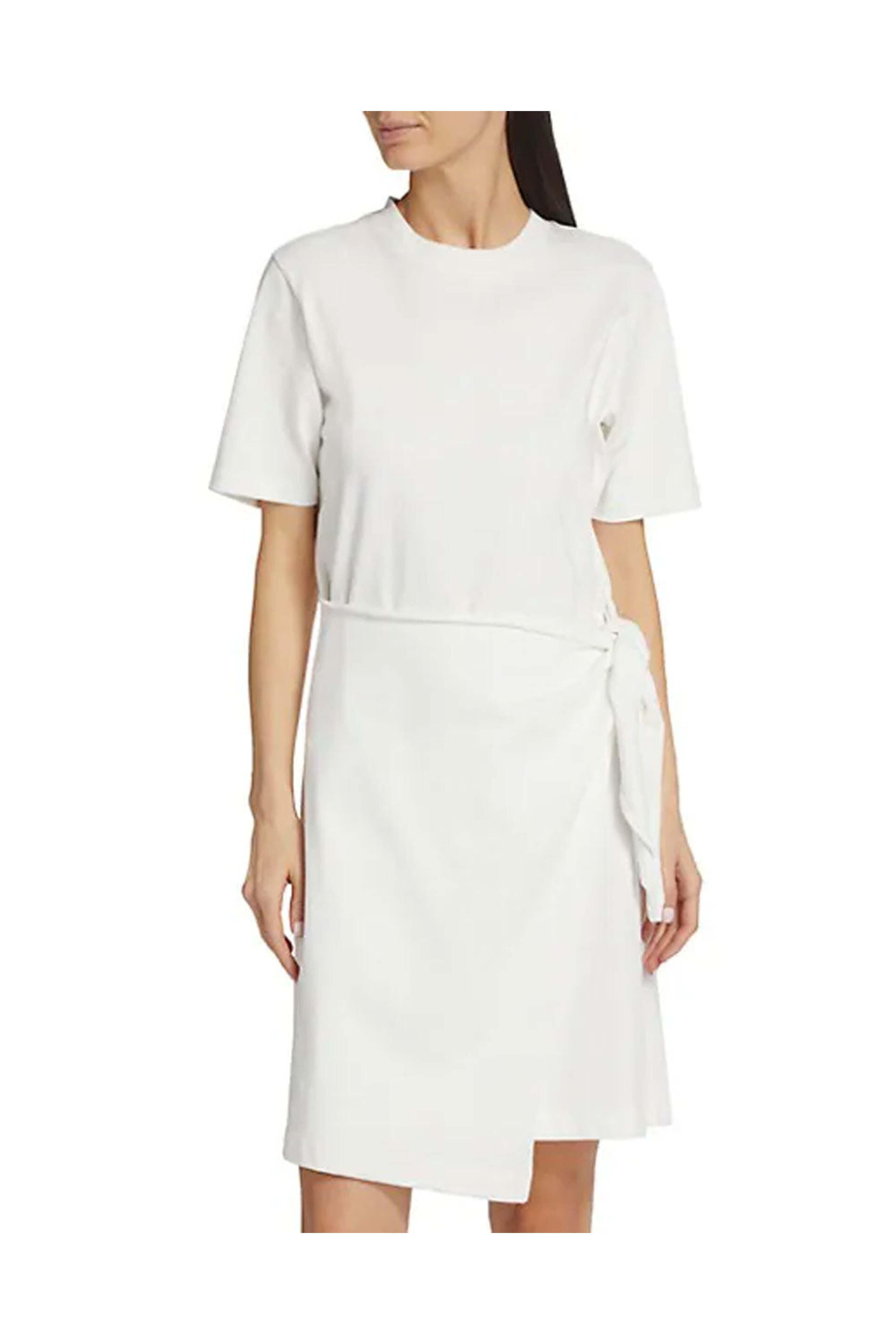 vince short sleeve side tie dress Vince Womens S/S Side Tie Dress, Off-White, Small US at Amazon Women's  Clothing store