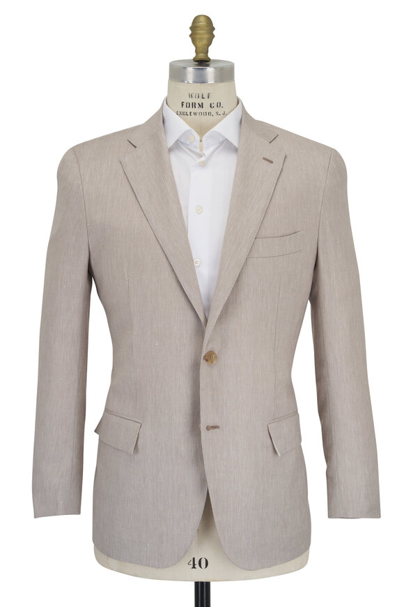 Kiton - Tan Linen Cashmere & Silk Suit 