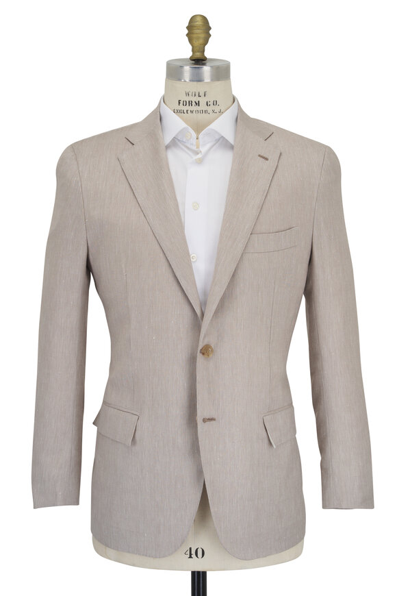 Kiton - Tan Linen Cashmere & Silk Suit