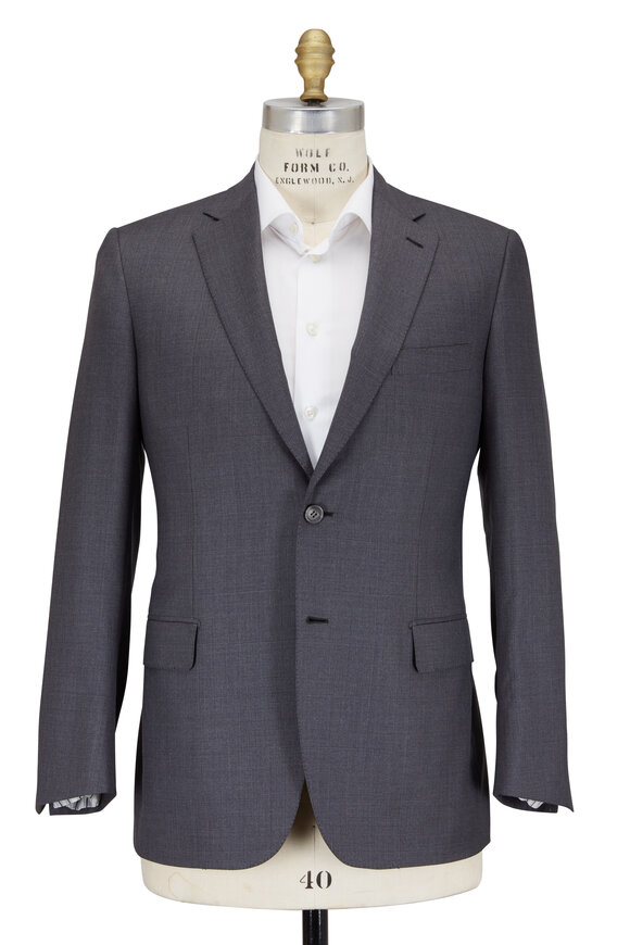 Brioni - Gray Tonal Windowpane Wool Suit 