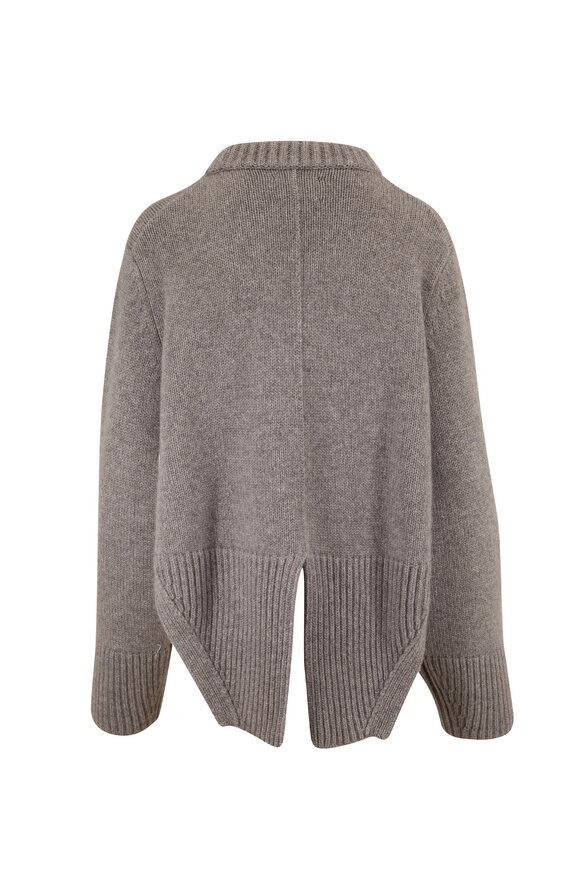 Khaite - Virginia Gray Cashmere Mock Neck Sweater