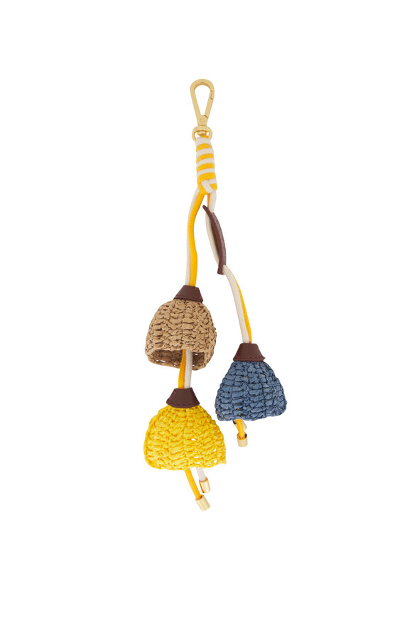 Marni Blue & Yellow Flower Charm Keychain