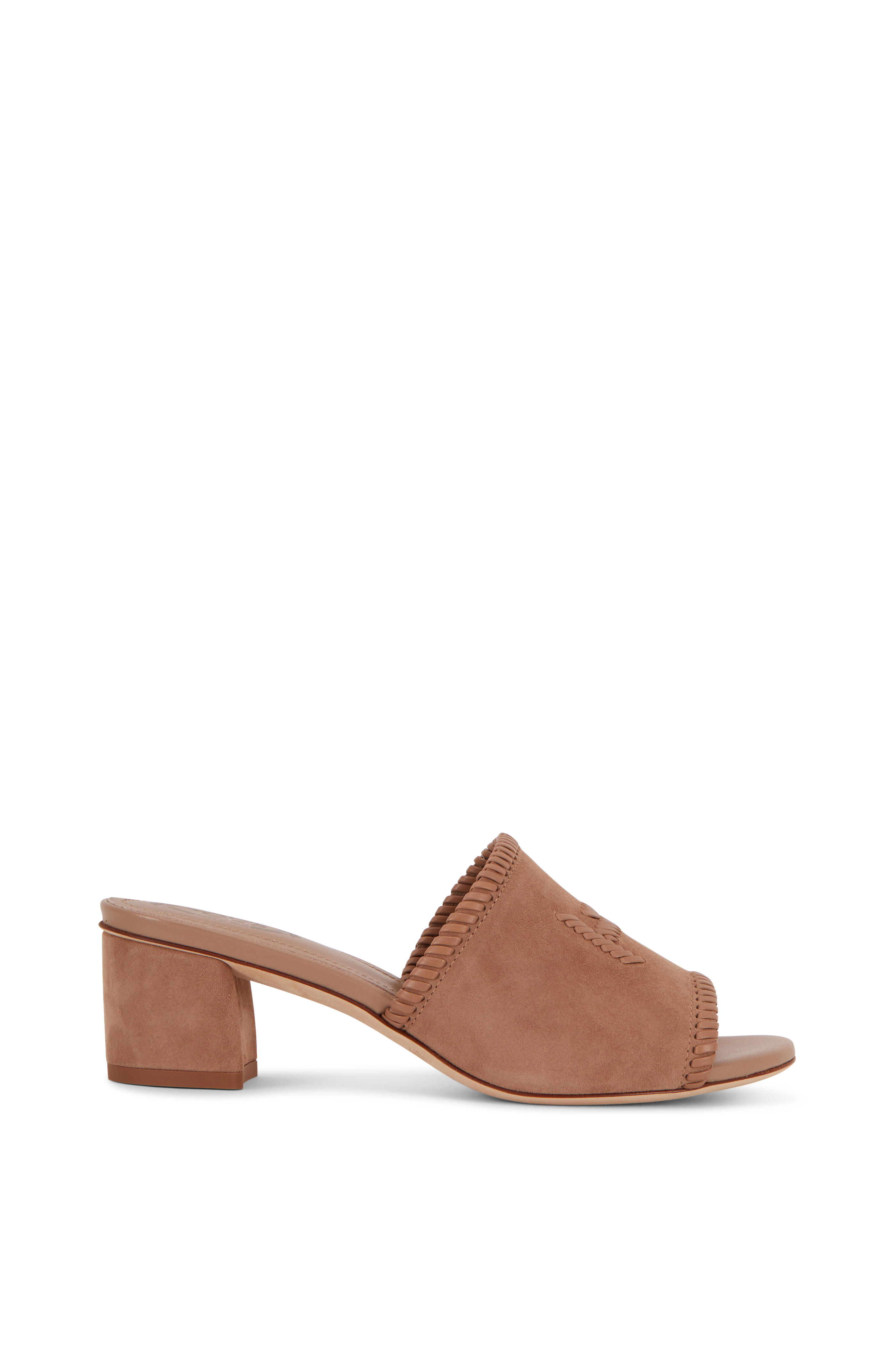 Tod's - Cappuccino Suede Woven Double-T Mule, 50mm