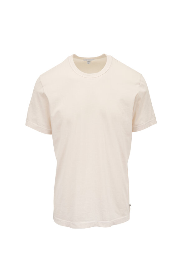 James Perse Latte Cotton Crewneck T-Shirt