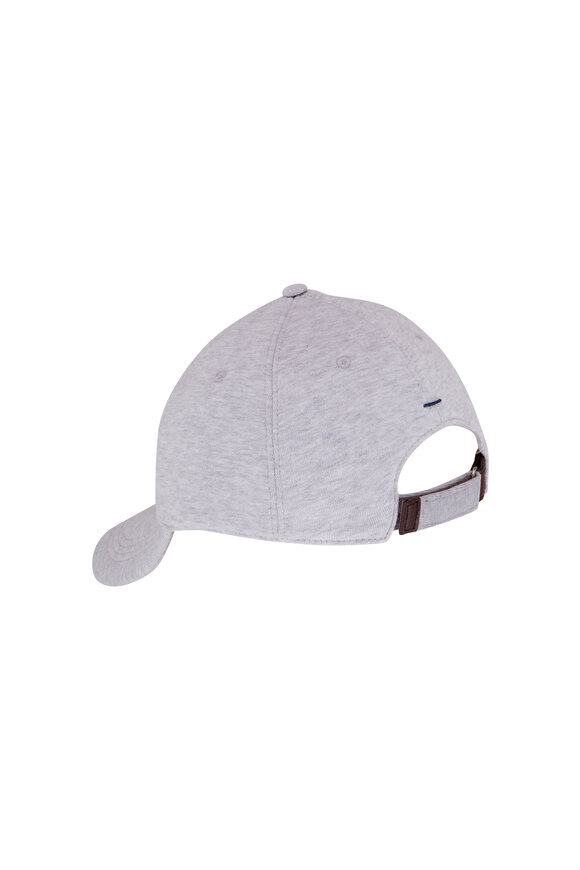 Brunello Cucinelli - Gray Cotton Logo Baseball Cap