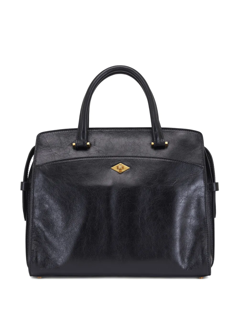 Métier - Private Eye Slim Black Leather Satchel