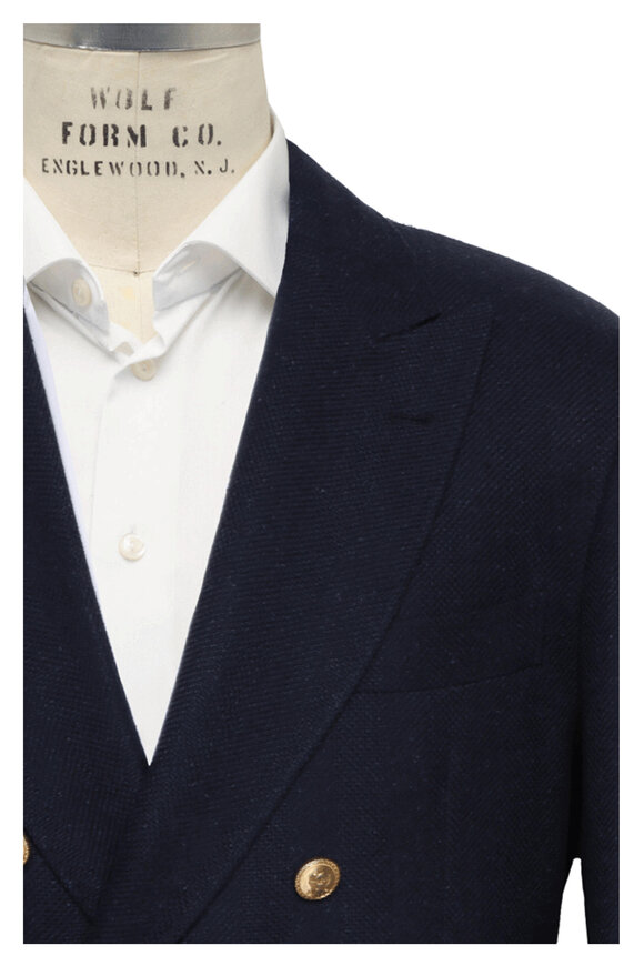 BRUNELLO CUCINELLI タフルフレストチェックコト MD5289539 C002 Brunello Cucinelli - Navy Blue Lightweight Travel Sportcoat
