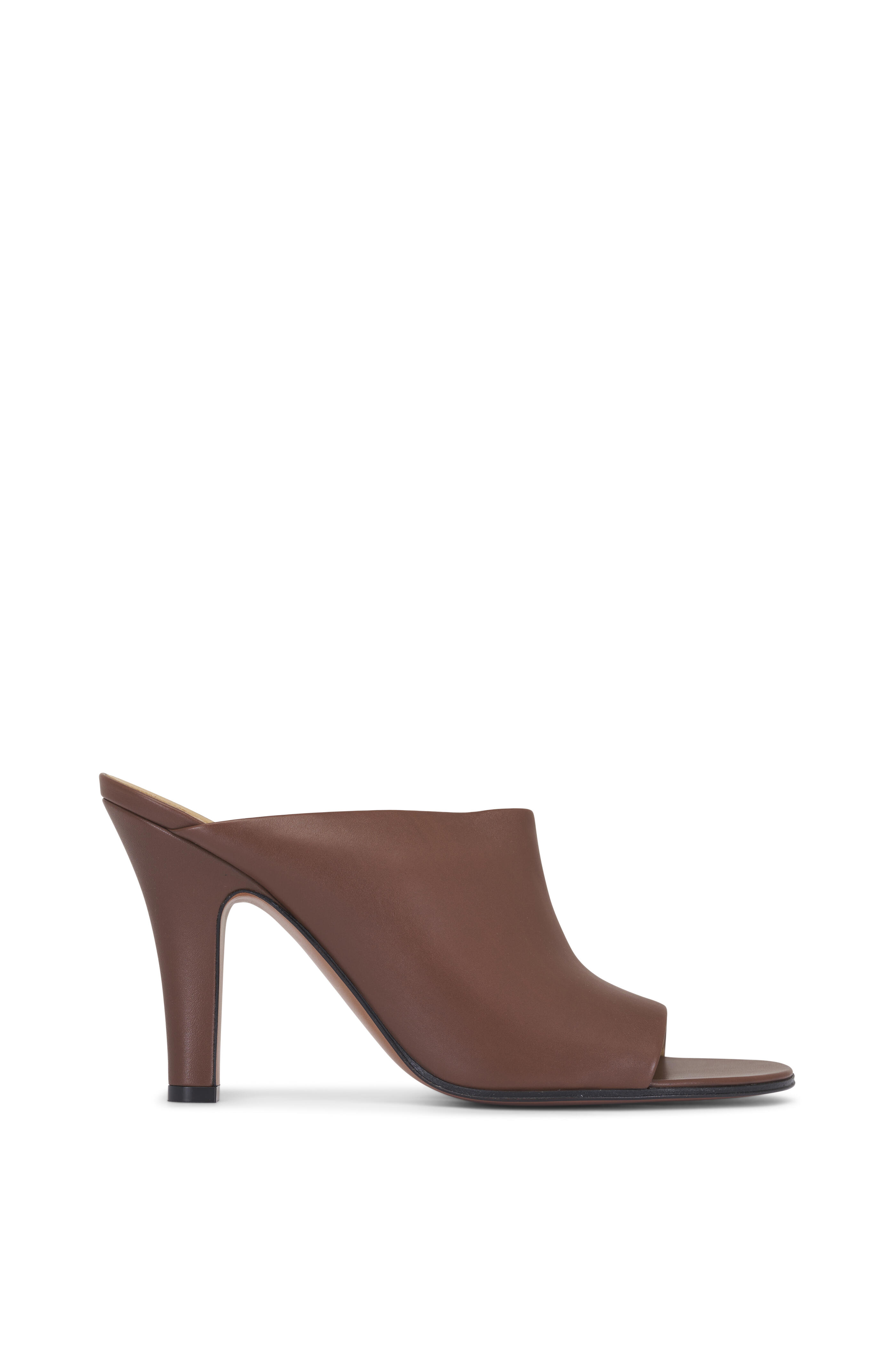 【THE ROW】シグナム 90 レザーミュール The Row - Signum Brown Leather Mule. 90mm | Mitchell Stores