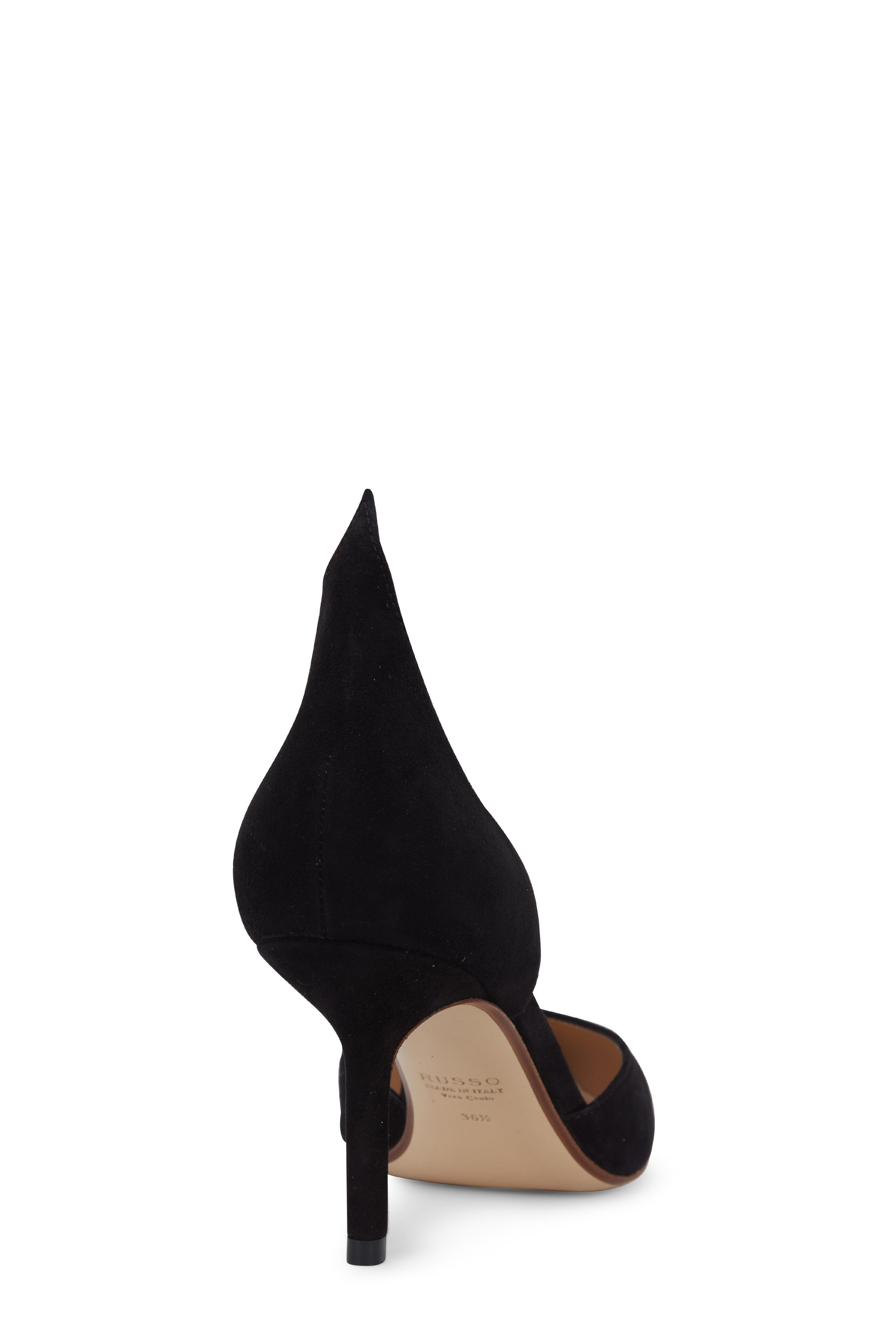 スニーカー FRANCESCO RUSSO Women Sneakers R1S502N207300 Black Francesco Russo - Black Suede D'Orsay Pump, 75mm