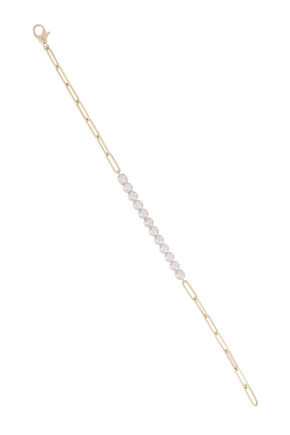 Lowy & Co Yellow Gold Diamond Clip Bracelet - view 1