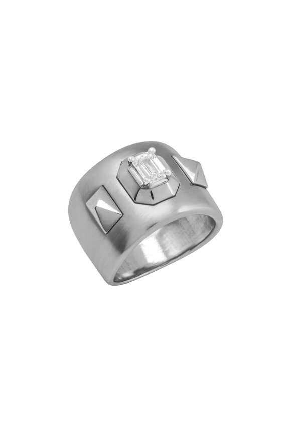 Mariani 18k White Gold Diamond Augusta Ring - view 2