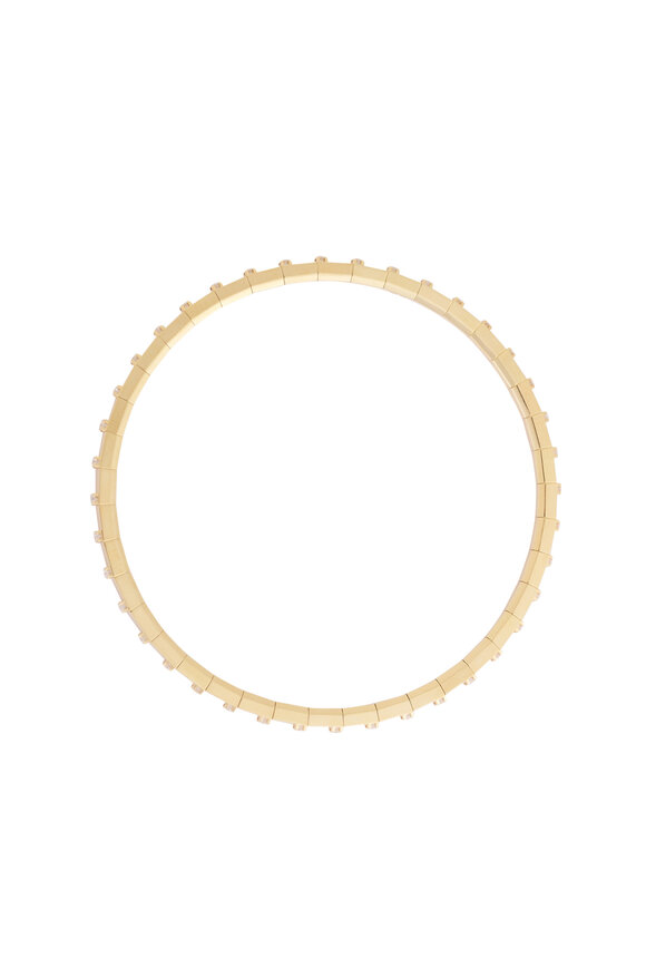 Demeglio Yellow Gold Diamond Tennis Extensible Bracelet - view 2