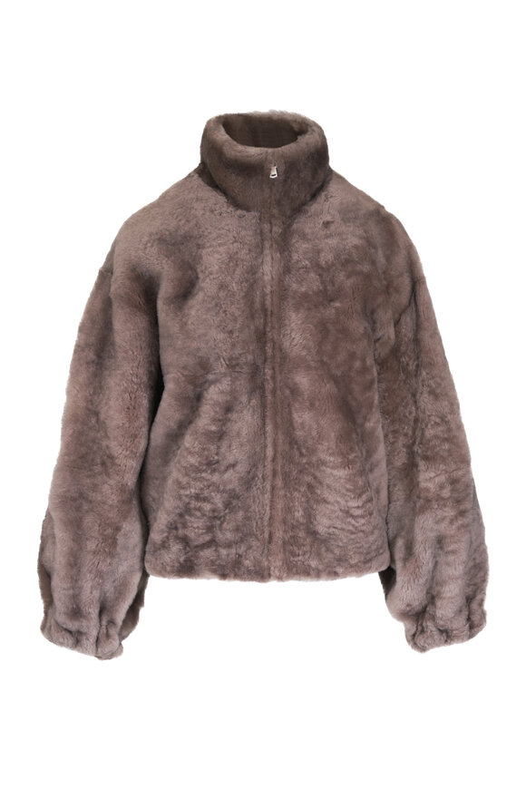 Nour Hammour Cortina Griege Mink Lambskin Shearling - view 1