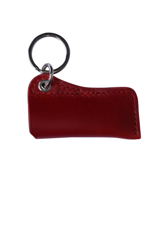 Spivey  Red Hand-Stitched Leather Key Cover