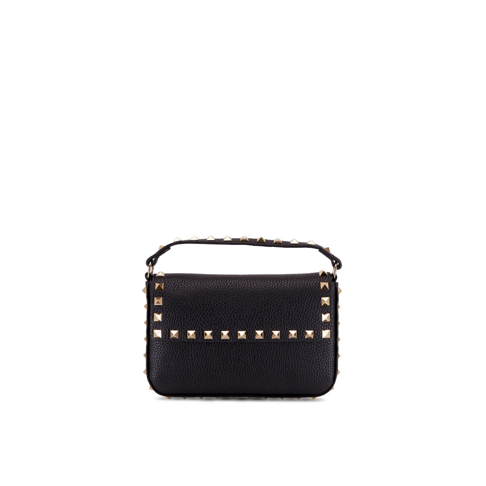 VALENTINO GARAVANI: Rockstud bag in grained leather with studs