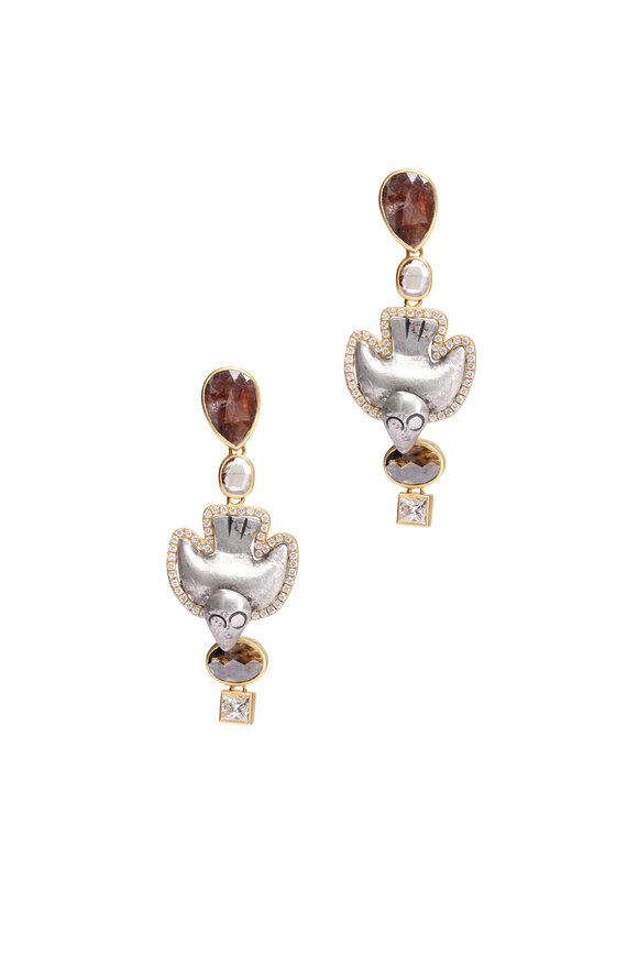 Coomi Antique Inca Bird Earrings