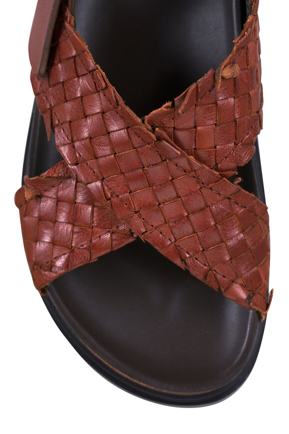 The Row Buckle Woven Leather Sandal - view 4