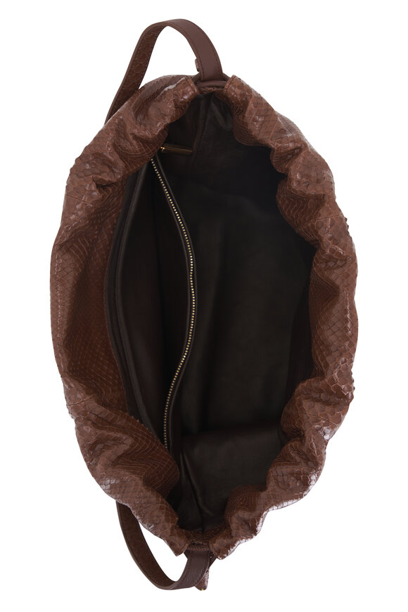 The Row - Angy Brown Python Hobo Bag 