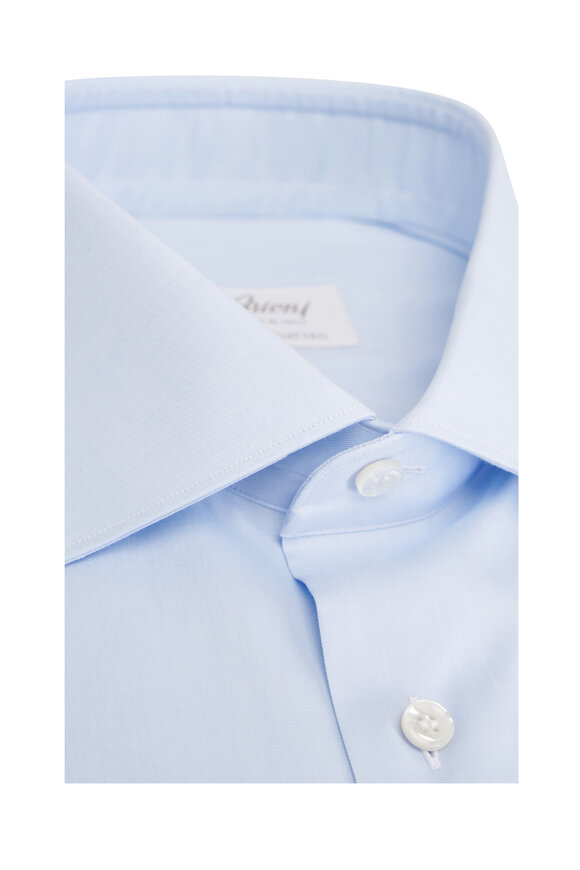 Brioni Sky Blue Cotton Dress Shirt  - view 3