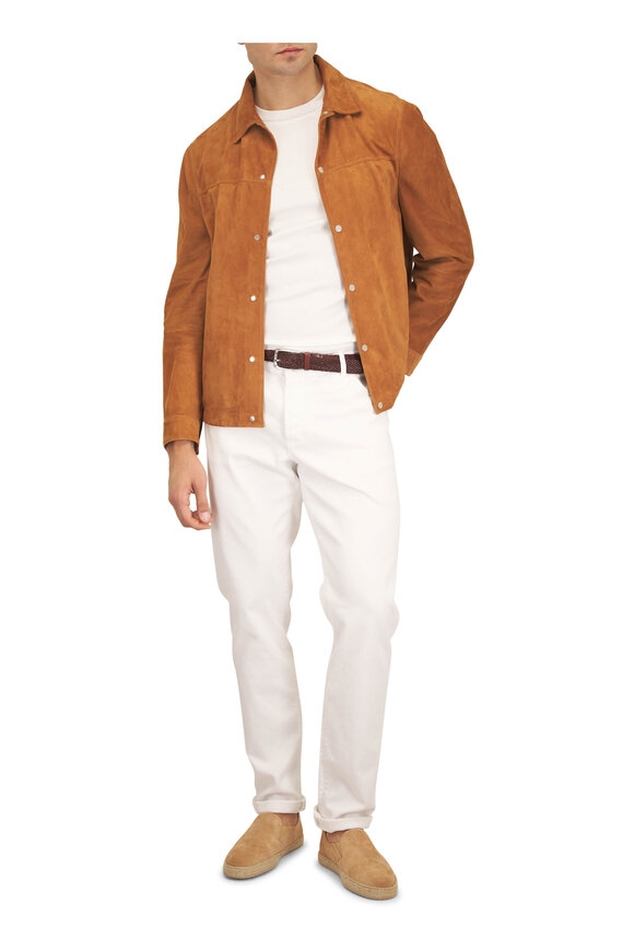 Brunello Cucinelli Tan Suede Espadrille Loafer - view 2