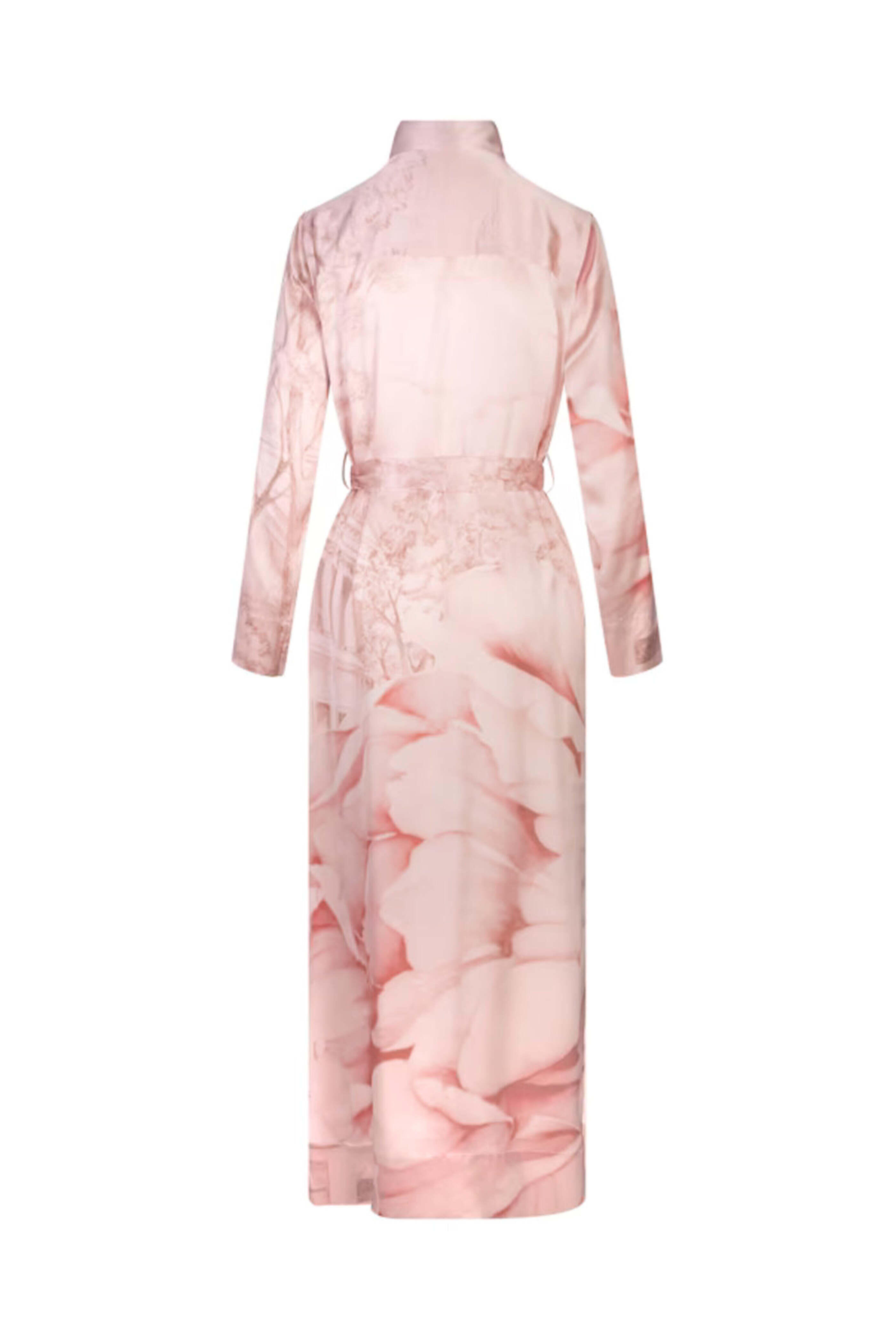 Kiton - Light Pink Long Sleeve Belted Shirtdress