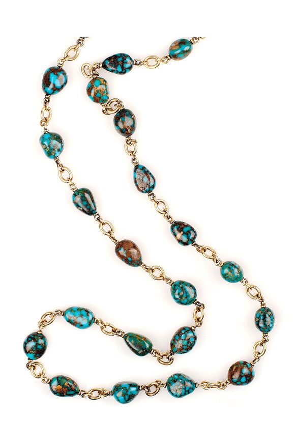 Sylva & Cie 18k Yellow Gold Kingsman Bead Necklace - view 1