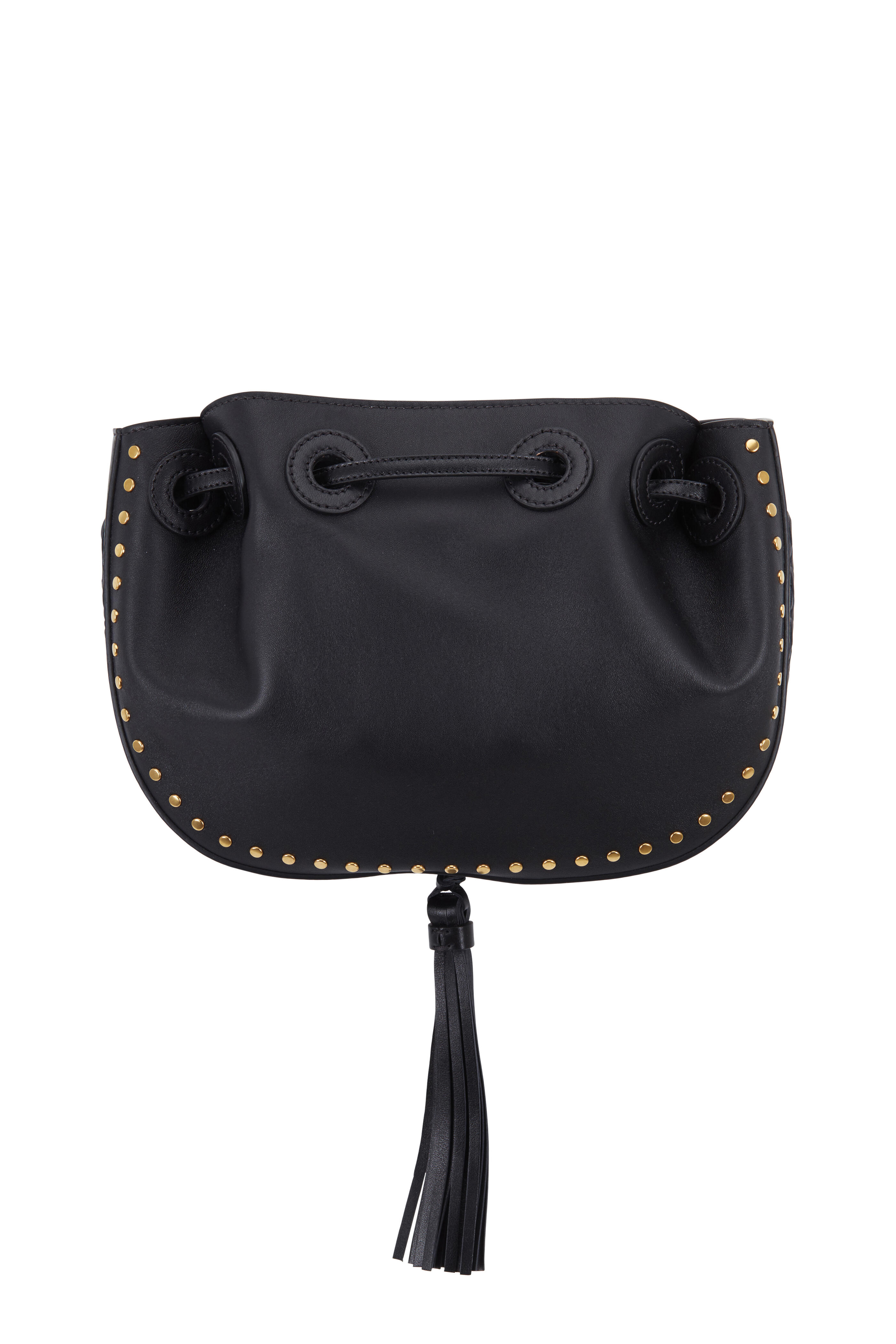 Bombon M' Black Handbag with Braided Handles in Shiny Leather Woman