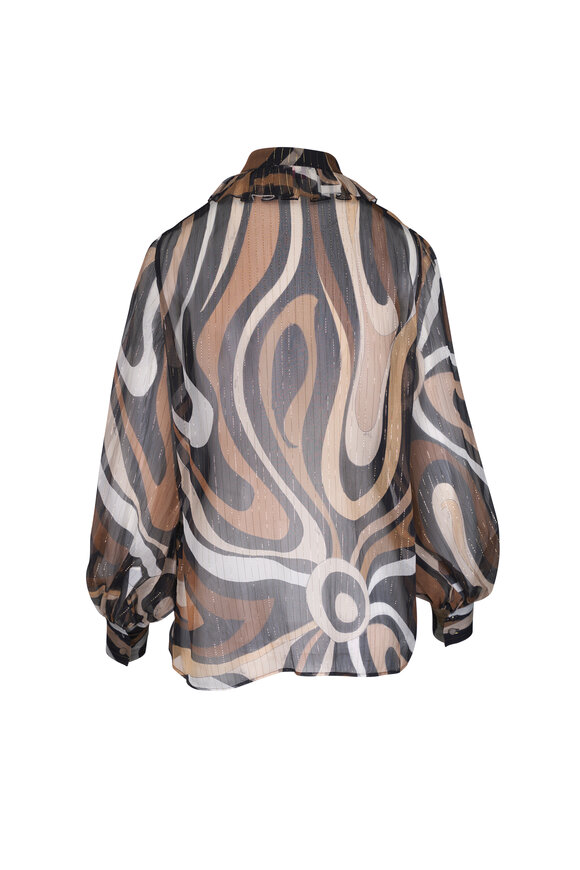 Pucci Marmo Print Creponne Blouse - view 2