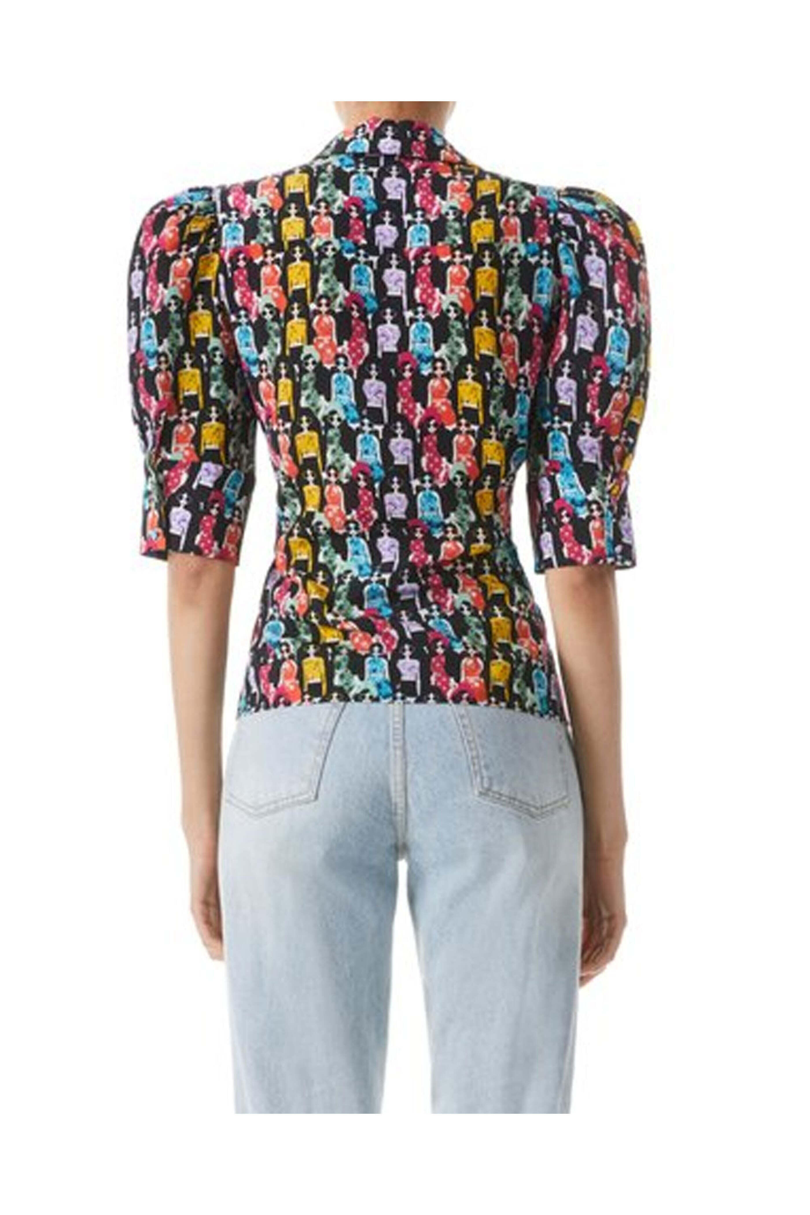 Alice & Olivia - Stance Squad Willa Puff Sleeve Button Down