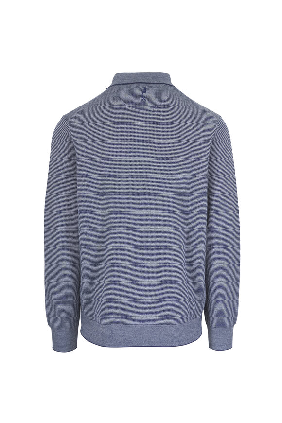RLX Ralph Lauren Navy Stripe Long Sleeve Polo - view 2