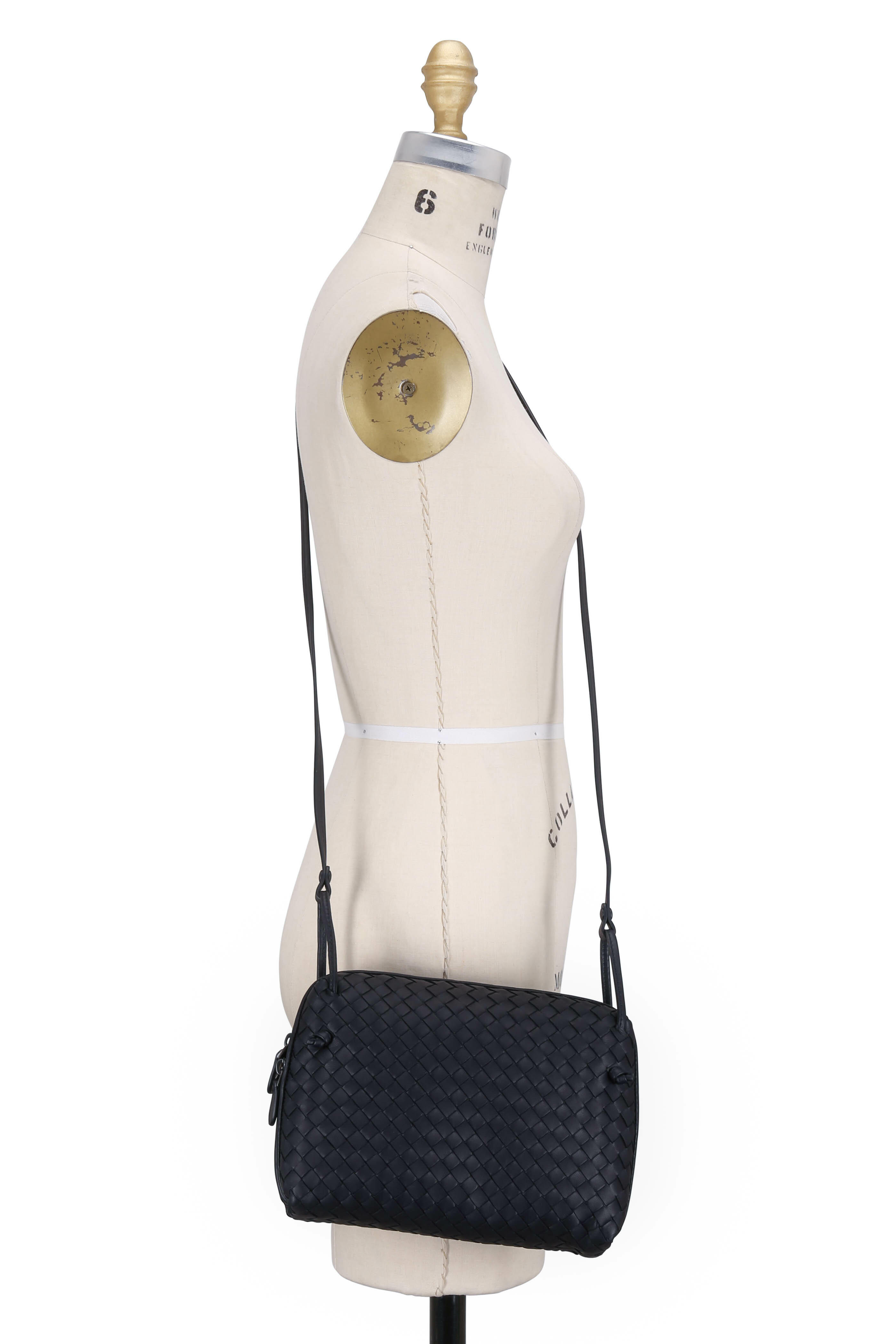 Bottega Veneta - Pillow Navy Blue Intrecciato Small Crossbody