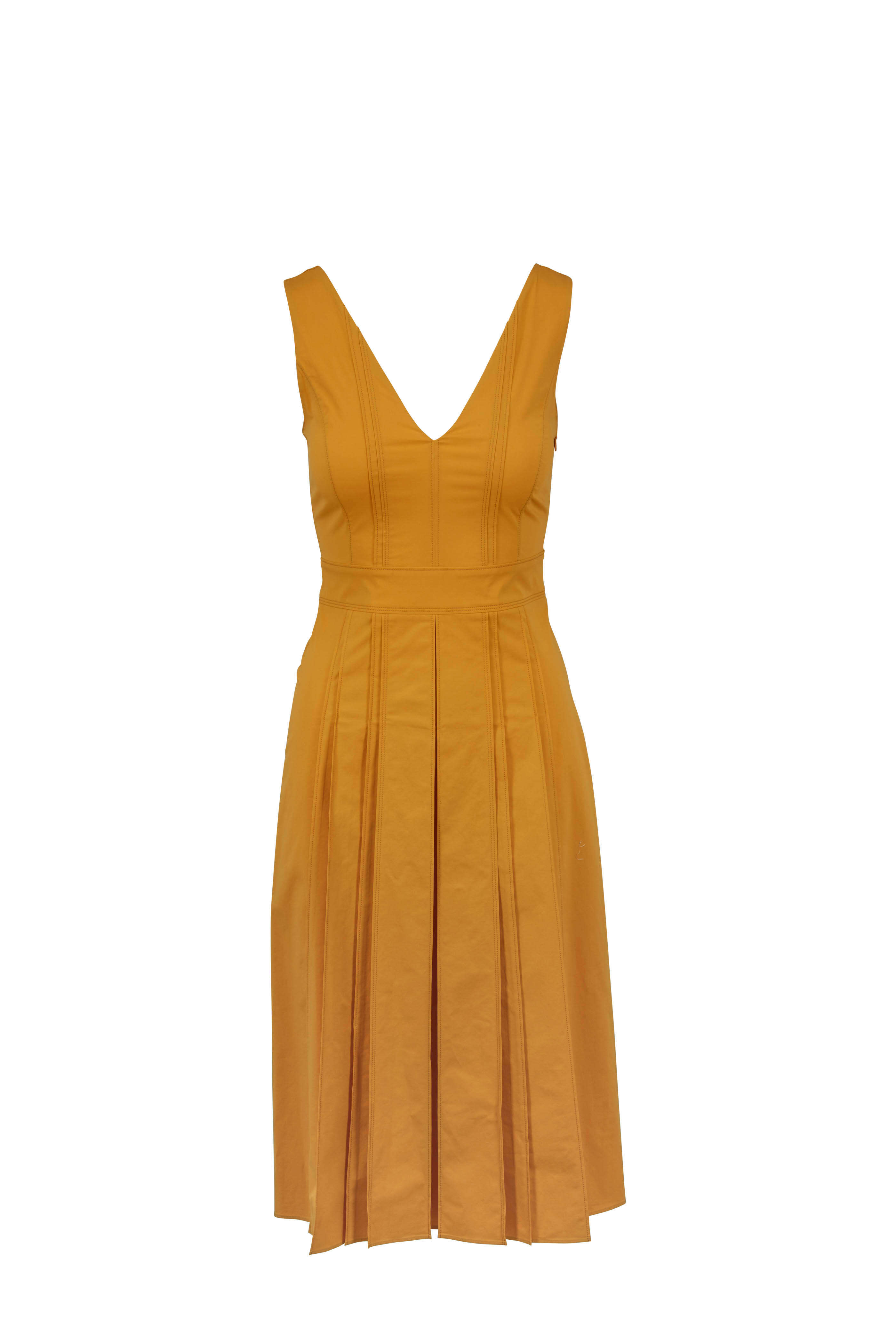 Loro Piana - Curry Cool Cotton Seamed Sundress | Mitchell Stores