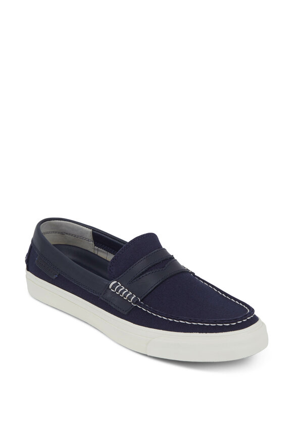 Cole Haan Pinch Navy Blue Canvas Casual Slip On Deck Loafers Shoes Men\'s 13 M Cole Haan Loafer Blue Casual Shoes for Men for sale | eBay main image 3