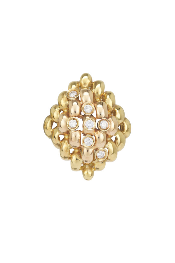 Courtney Davis 18k Yellow & Rose Gold Modernist Earrings - view 2