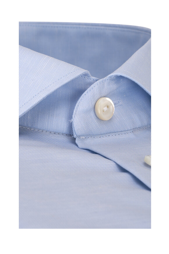 Eton - Light Blue Solid Contemporary Fit Dress Shirt